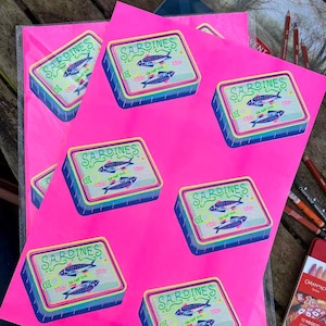 Sardine Poster Risograph Print （Multiple）