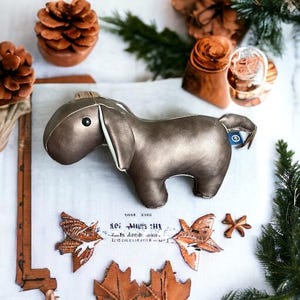 Sujetalibros de burro – Sujetalibros metálico de cobre con forma de animal – Tope de puerta y estante hecho a mano – Regalo rústico moderno para el hogar - Decoración artesanal