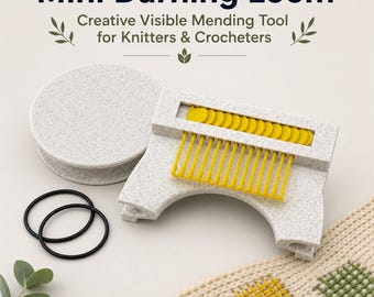 Mini Darning Loom 14 Hook | Speedweve Sock Repair Tool, Visible Mending Kit