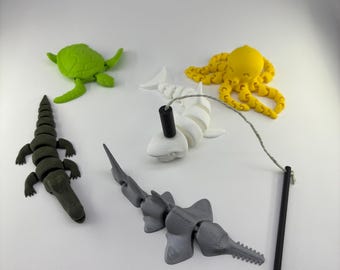 Articulated Sea Creatures Magnetic Fishing Game