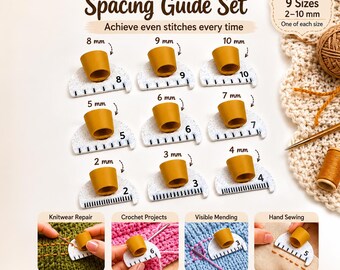 9 Size Stitch Spacing Guide Set | 2–10mm Sewing Guide & Aid