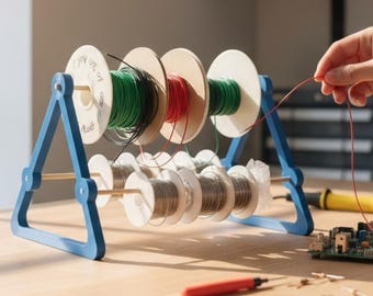Triple Yarn Spool Holder - Thread & Wire Dispenser Stand