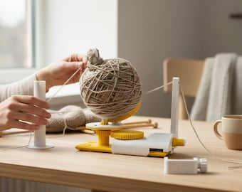 Motorized Electric Yarn Ball Winder with Speed Control - Quick-Change Cones - Updated Version V2