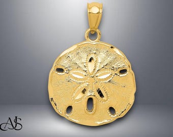 Sand Dollar Pendant In 14k Yellow Gold | Property Room