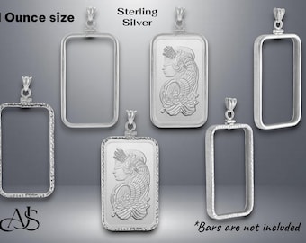 Sterling Silver Bezel Frame Pendant for Ounce Pamp Suisse Lady