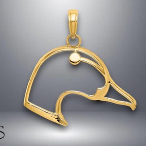 Vintage Duck Charm 14k Yellow Gold 3D Figural Pendant