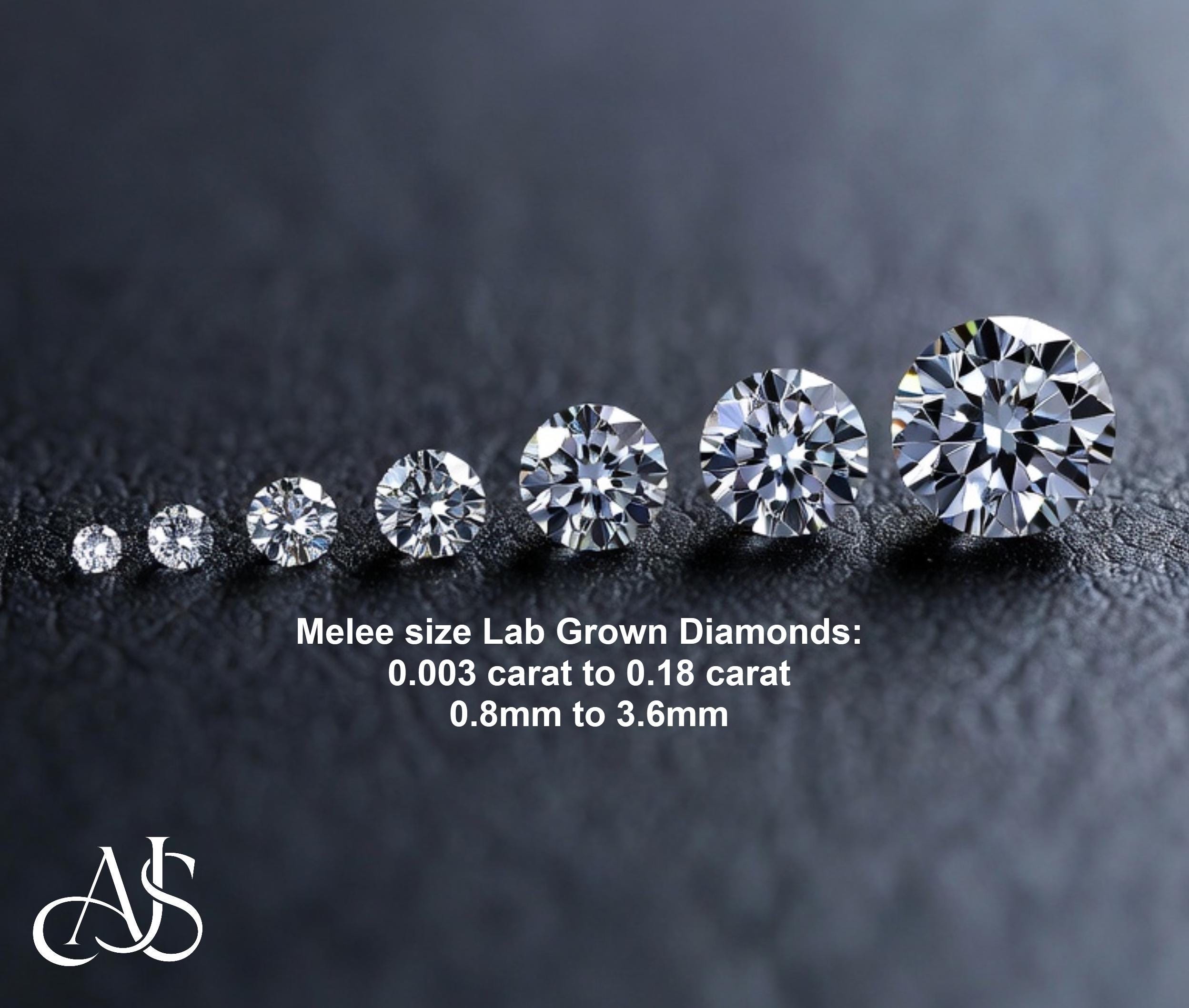 Lab Grown Diamond Calibrated Round Shape - Premium Melee for