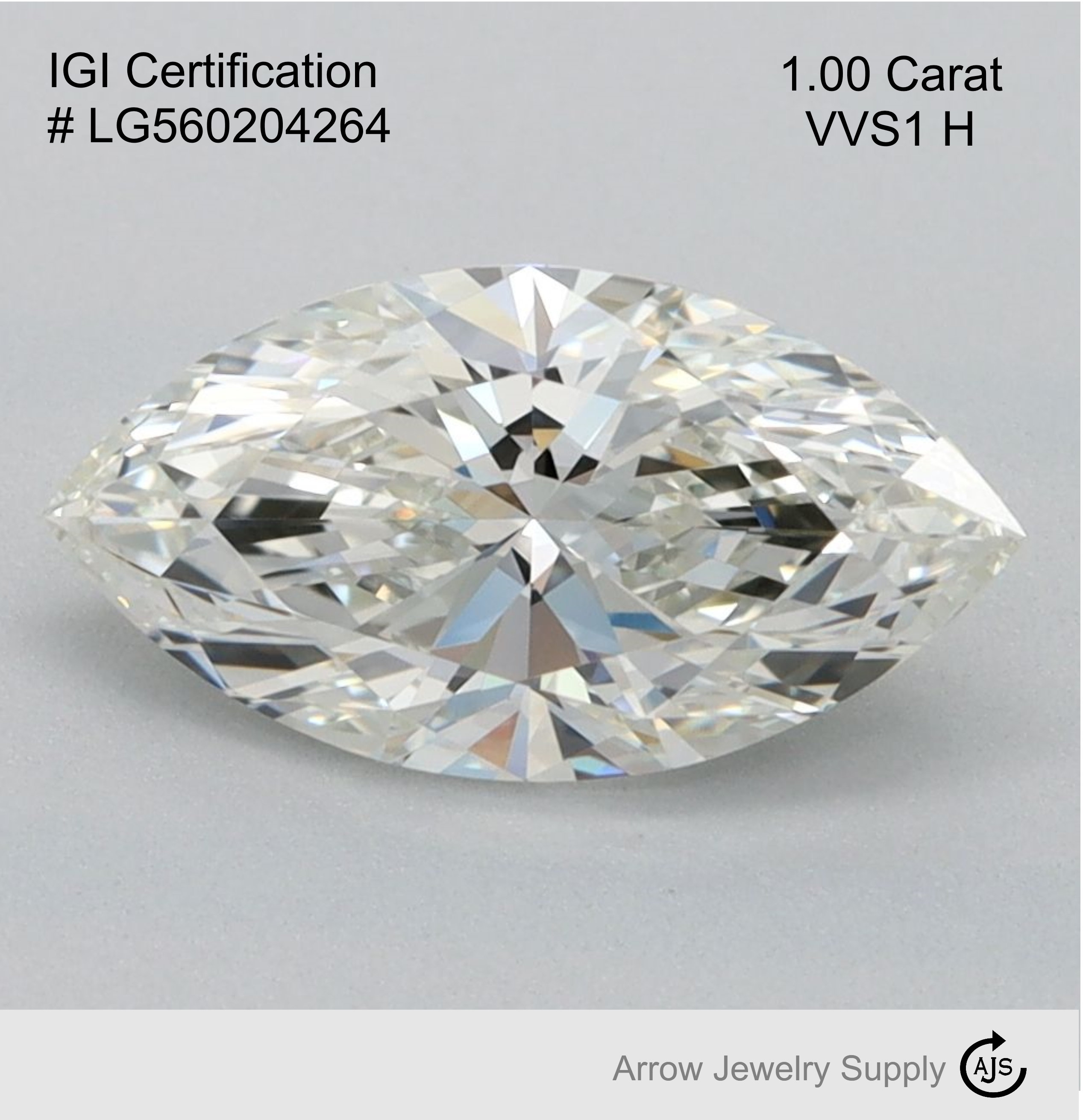 ハート＆アロー／2.04ct／D／VVS1／IGI鑑定書ラボグロウンダイヤモンド