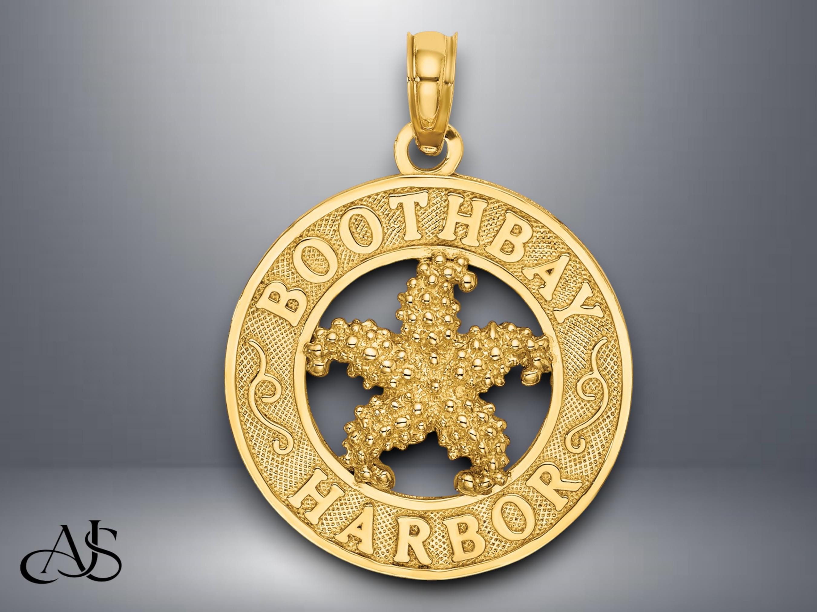 14K Yellow Gold BOOTHBAY HARBOR Starfish Charm With Necklace  display picture 1