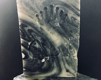 W I T C H E S • B R E W || Natural Soap • Charcoal Swirl Soap • Cold Process Old Fashioned