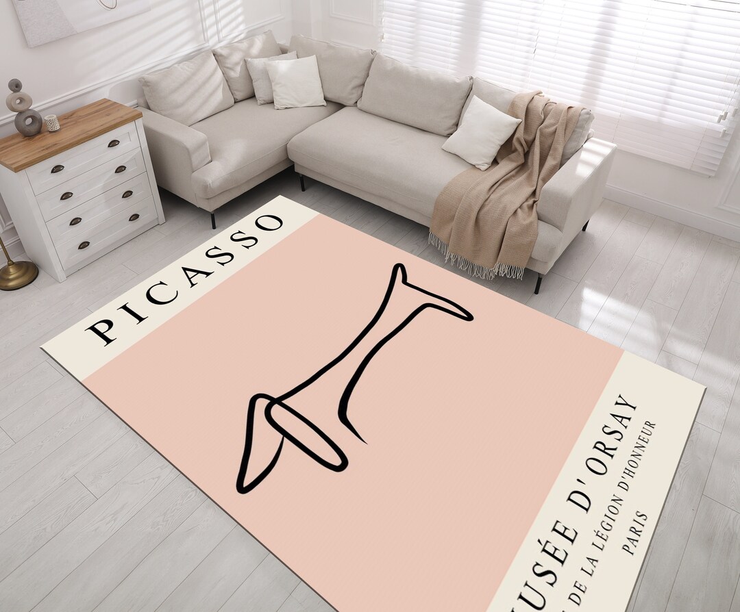 Picasso Poster Rug,picasso Print,area Rugs,exhibition Poster,home Decor ...