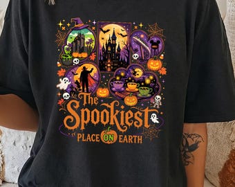 The Spookiest Place On Earth T-Shirt, Disney World Halloween 2026 T-Shirt, Magic Kingdom Spooky Shirt, Disney Halloween Group Shirt For Fan