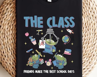 Toy Story Alien Back to School Shirt, Little Green Men Classroom Graphic Tee, Disney Teacher Shirt, Cute First Day of School Gift Tee