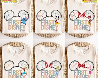 Kids Disney Shirt My First Disney Trip Toddler Shirt First Disney Trip Kids T-Shirt Disney Family Trip Matching Disney Minnie Mickey Shirt