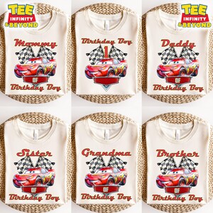 Disney Geburtstag Lightning McQueen Shirt, Geburtstagskind Auto T-Shirt, Disney Familie Geburtstag Shirt, Pixar Lightning McQueen Geburtstagskind Shirt