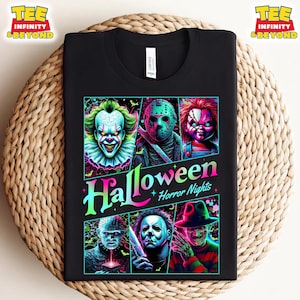 Slashers Halloween Horror Nights T-Shirt, Horror Movie Characters Tee, Halloween Nights Graphic Tee, Killers Halloween Horror Nights Shirt