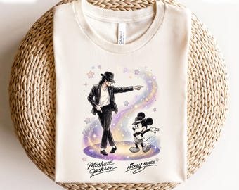 King Of Pop And Mickey Disney Shirt, King Of Pop Tribute Shirt, Vintage Disney Music Dance Tee, Disney King Of Pop Shirt, Mickey Dancing Tee