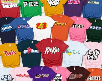 Vintage Candy Brand T-Shirt, Cute Sweet Tooth Shirt, Funny Candy Shirt For Sweet Lover, Gift For Candy Lovers, Candy Matching Family T-Shirt
