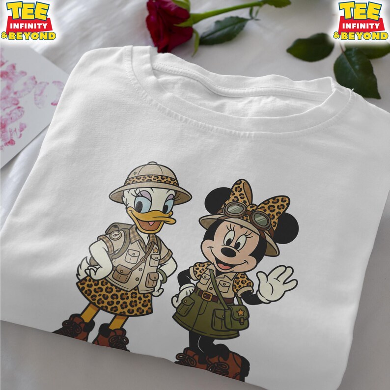 Disney Animal Kingdom Minnie And Daisy Leopard T-Shirt, Disney Safari Mode Tee, Walt Disney World Besties Trip Shirt, Disney Vacation Shirt image 10