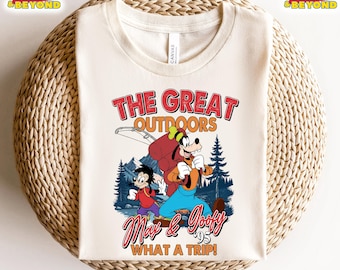 Retro Disney Max Goof & Goofy The Great Outdoors T-shirt, Disney A Goofy Movie Father's Day Gift Ideas, Dad and Son Tee, Disneyland Trip
