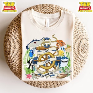 Just Keep Swimming Finding Nemo Retro Disney Shirt, Vintage Nemo Family Keep Swimming Tee, Disneyland Vacation Nemo and Friends Sweatshirt