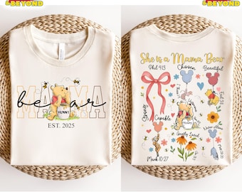 Winnie The Pooh She Is A Mama Bear Shirt, Mother's Day Shirt, Winnie The Pooh Mama Gift Shirt, Christian Mama Shirt, Bible Verses Mom Shirt