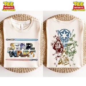 Disney Star Wars Two Sided T-Shirt, Star Wars Shirt, Darth Vader Shirt, Galaxy's Edge Shirt, Retro Star Wars Shirt