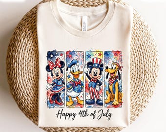 Disney Mickey And Friends Happy 4th Of July T-Shirt, Magical Disney Independence Day Shirt, Patriotic Mickey Family Matching Trip 2026 Shirt