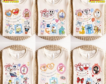 Disney Characters Coquette Mirror Shirt, Mickey Friends Shirt, Toy Story Shirt, Disneyland Family Matching Shirt, Disney Family Vacation