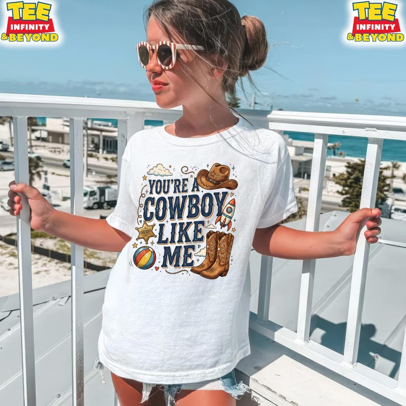 Toy Story You're A Cowboy Like Me Shirt, Toy Story 5 Shirt, Disney Family Vacation Trip Tee, Disney Pixar Fest Shirt, Western Music Fan Gift image 4