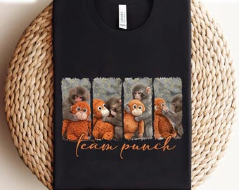 Chemise punch singe, chemise punch équipe, chemise punch bébé singe, T-shirt singe mignon, chemise punch le singe, chemise bébé singe et peluche