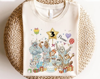 Camiseta de cumpleaños de Disney Zootopia con nombre personalizado, camiseta familiar de cumpleaños con personajes de Disney Zootopia, regalo de cumpleaños de la película Disney Zootopia 2