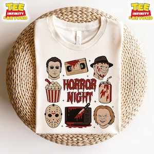 Vintage Universal Studios Halloween Horror Nights Shirt, Retro Horror Characters Group Shirt, Scary Movie Halloween Costume, Horror Movie