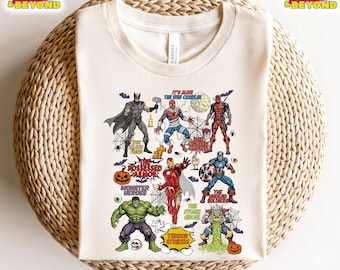 Halloween Superhero T-Shirt, Funny Scary Superhero Shirt, Scary Comic Style Terror Strikes Tee, Halloween Parody Superhero Shirt