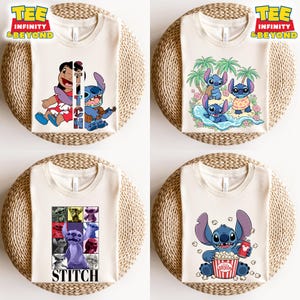 Stitch Summer T-shirt, Lilo & Stitch Movie 2025, Trendy Summer Shirt, Blue Alien Shirt, Disneyworld Trip Tee, Stitch Family Graphic Shirt