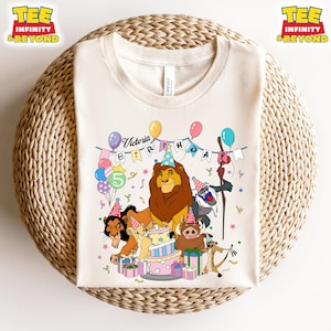 Custom Name Disney The Lion King Birthday T-Shirt, Disney Safari Tee, Animal Kingdom Birthday Shirt, The Lion King Birthday Party Tee