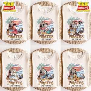 Personalized Mickey & Friends Disney Pirates Shirt, Disney Yo Ho Yo Ho A Pirate&#39;s Life For Me, Disney Pirates of Caribbean, Vacation Summer