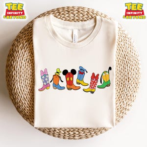 Disney Mickey And Friends Cowboy Cowgirl Boots Shirt, Disney Western Country Tee, Disneyland Trip Matching Shirts, Disneyland Family 2025