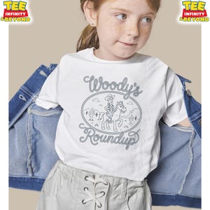 Disney Woody's Roundup T-Shirt, Disney Toy Story T-Shirt, Toy Story Movie Characters Shirt, Disneyland Trip Shirt, Disney Pixar Cowboy Shirt image 2