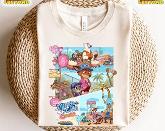 Vintage Disney Zootopia Movie Characters T-Shirt, Judy Hopps And Nick Wilde Shirt, Zootropolis Disney Tee, Disneyland Family 2025 Trip Shirt