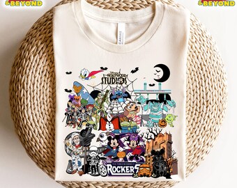 Halloween Disney Hollywood Studios T-Shirt, Mickey & Friends Hollywood Tower, Disney Hollywood Studios Characters Tee, Halloween Family Trip