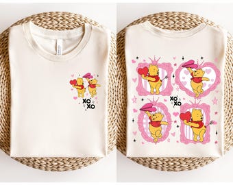 Disney Couple Happy Valentine's Day T-Shirt, Trendy XOXO Disney Characters Valentine T-Shirt, Disney Couple Matching Valentine Trip T-Shirt