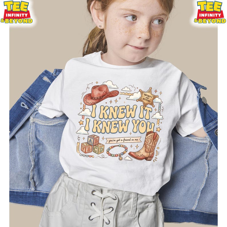 Vintage I Knew It I Knew You T-Shirt, TS And Toy Story 5 Friendship Shirt, Disney Infinity And Beyond Shirt, Disney Western Cowgirl T-Shirt image 3