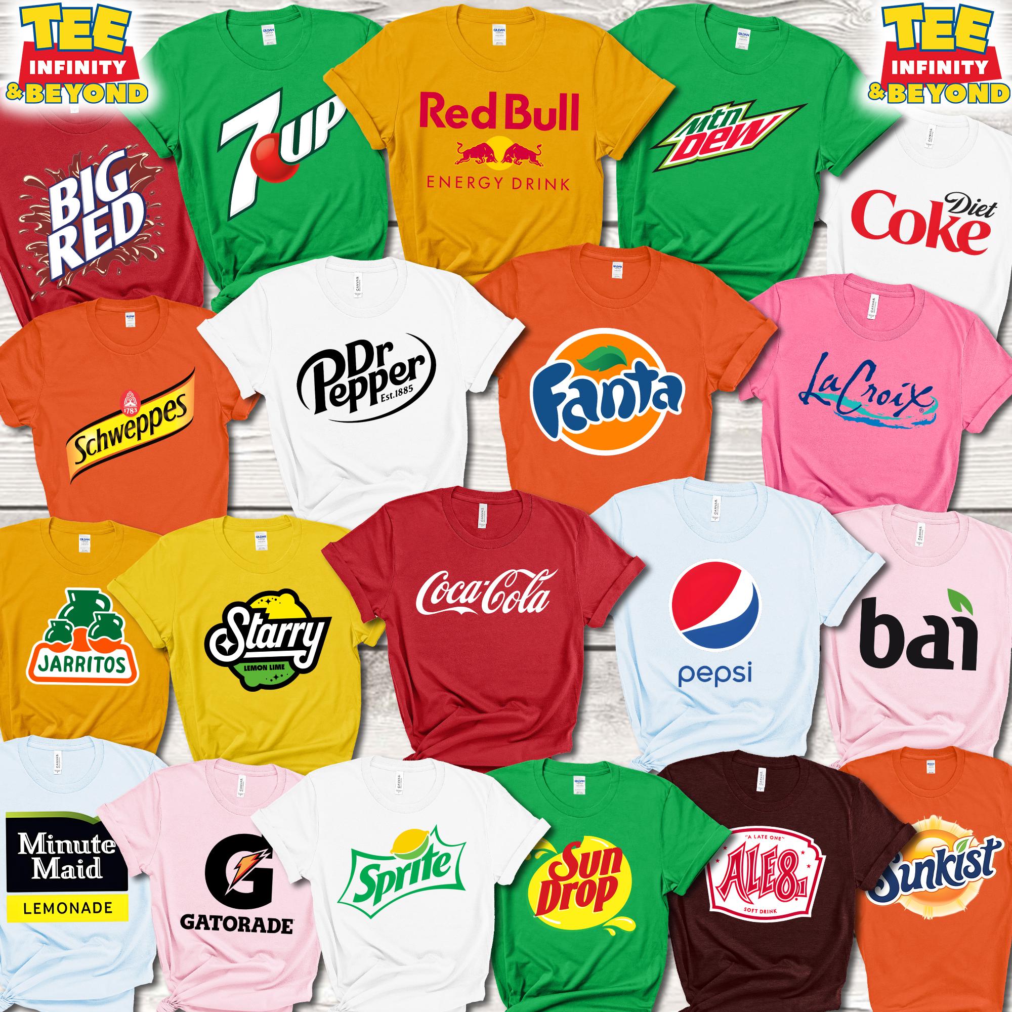 Soda Drinks Group T-shirt, Vintage Soft Drink Shirt, Cute Vintage