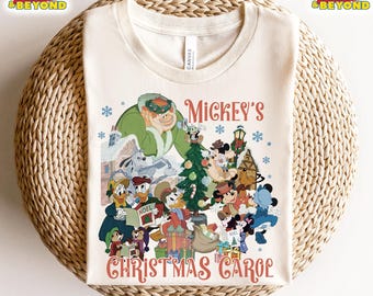 Retro Mickey's Christmas Carol Sweatshirt, Mickey And Friends Merry Christmas Shirt, Family Holiday Trip Shirt, Disney Christmas Party Shirt