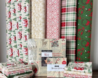 Holiday Cheer by Stacy Iest Hsu for Moda: Layer Cake, Charm Pack and Yardage Quilting Cotton Fabric