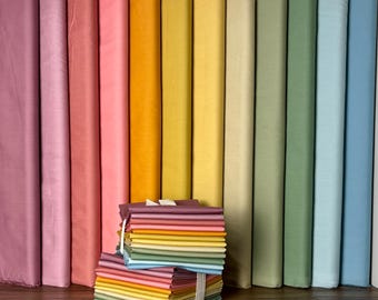 Laundry Basket Quilts Century Solids: Pre-cut Half Yard Bundle (12 pieces) and Yardage