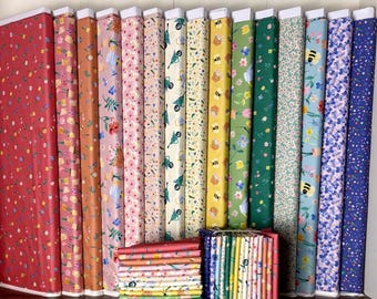 Flower Market by Wee Blue Bell for Lewis and Irene: Precut Bundles, Charm Pack and Yardage