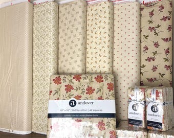 Laundry Line by Laundry Basket Quilts for Andover Fabrics: Layer Cake, Bundles, 108 Wideback and Yardage
