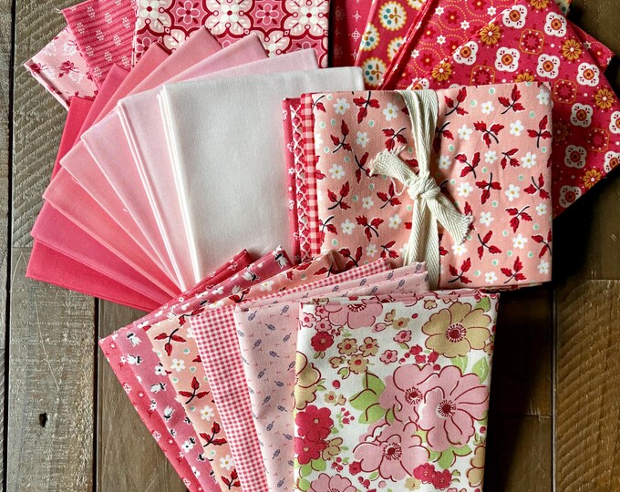Lori Holt Riley Blake Pink Colorway Bee Bundle, Piece and Plenty ...